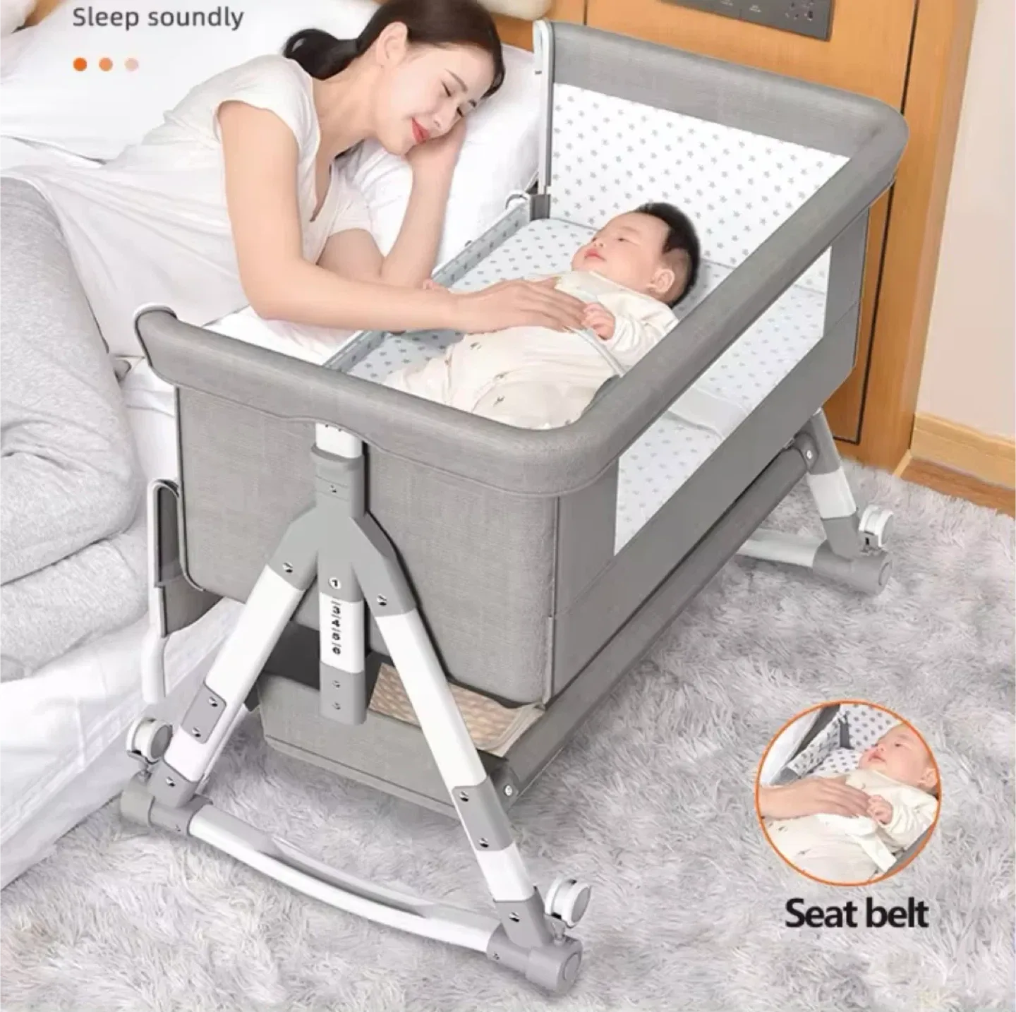 Bedside Bassinet - Adjustable Height image indicator(2)