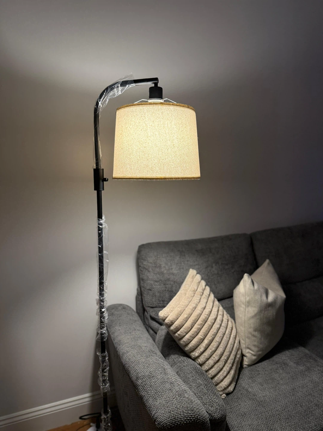 Dimmable Floor Lamp with Linen Shade - photo 5
