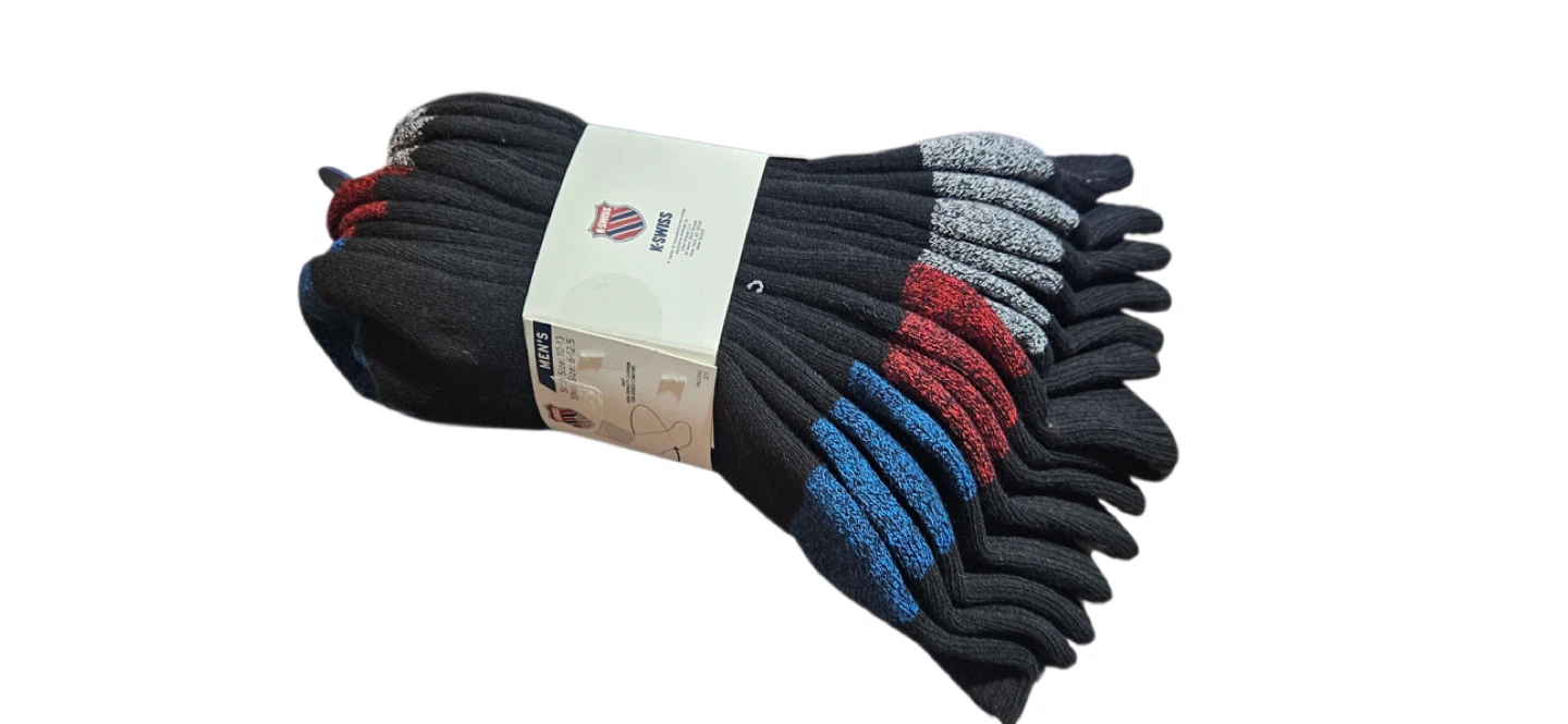 K-Swiss Men's Socks, Size 10-13, 7 Pairs - New - photo 3