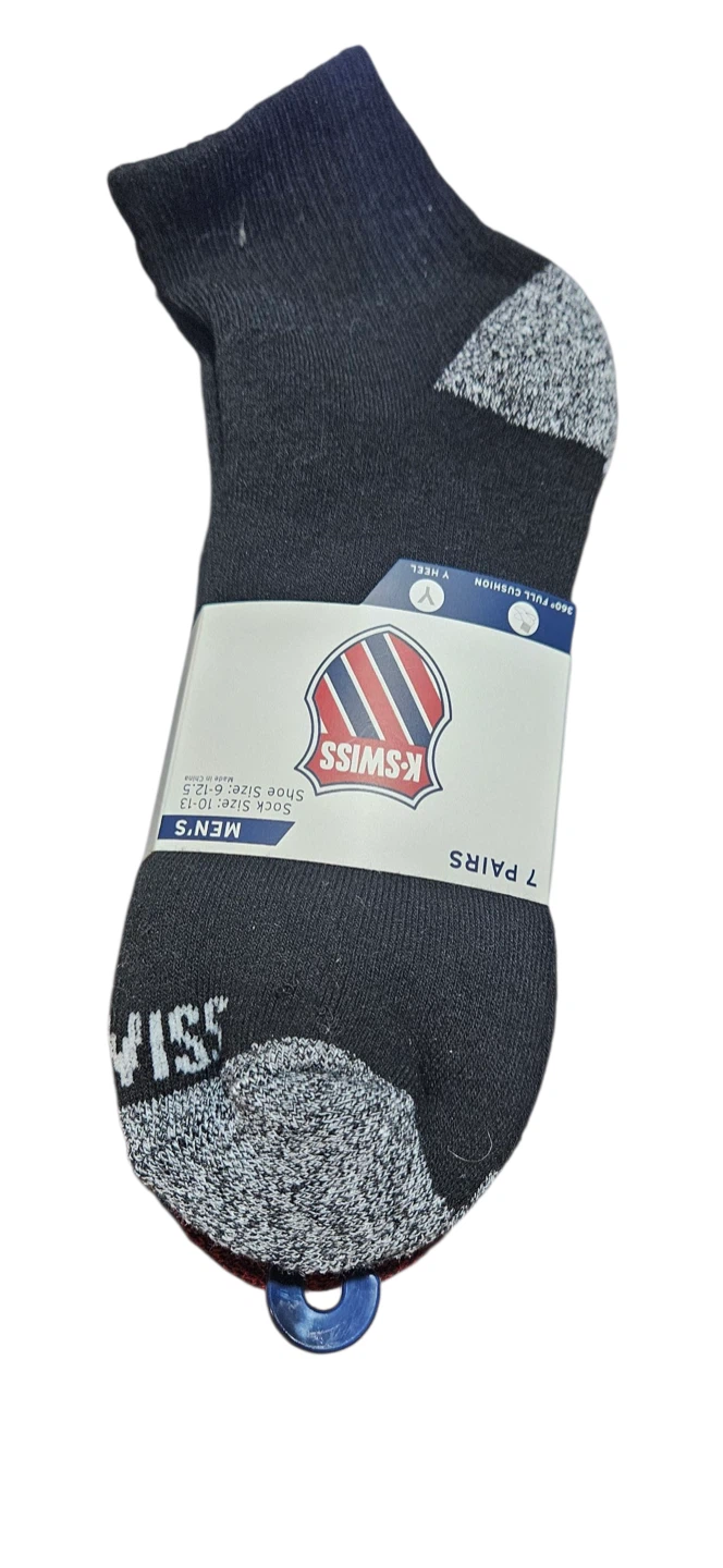 K-Swiss Men's Socks, Size 10-13, 7 Pairs - New - photo 2