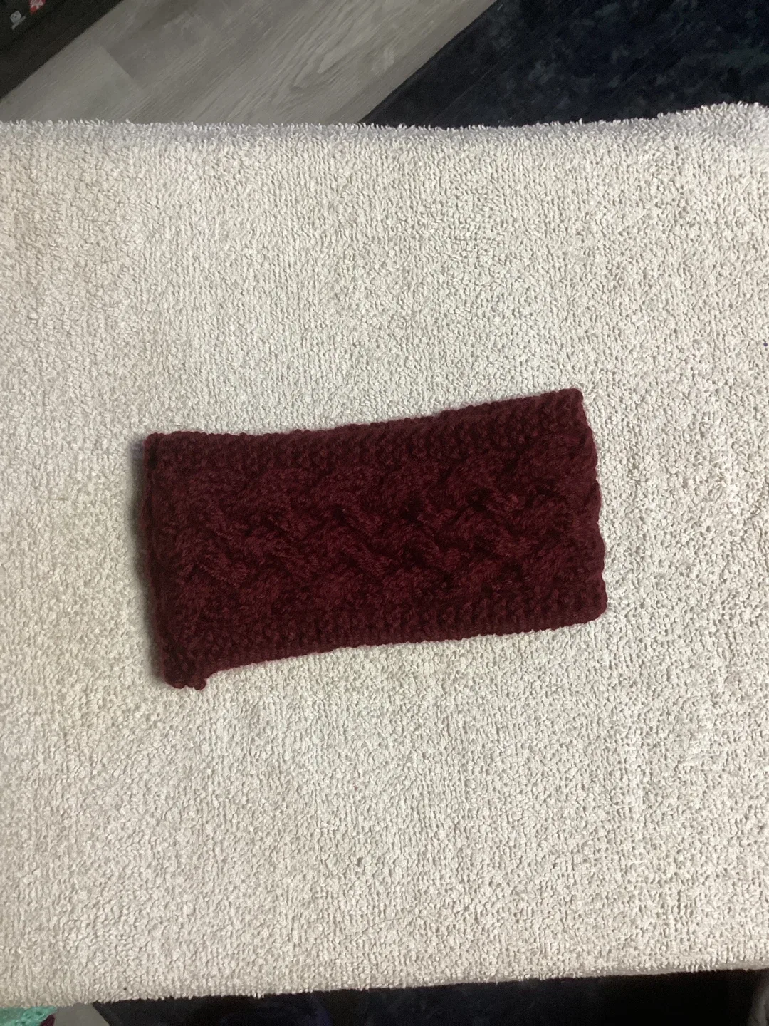 Handmade Knitted Burgundy Winter Set image indicator(4)