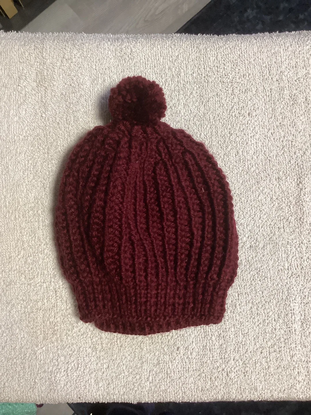 Handmade Knitted Burgundy Winter Set image indicator(3)