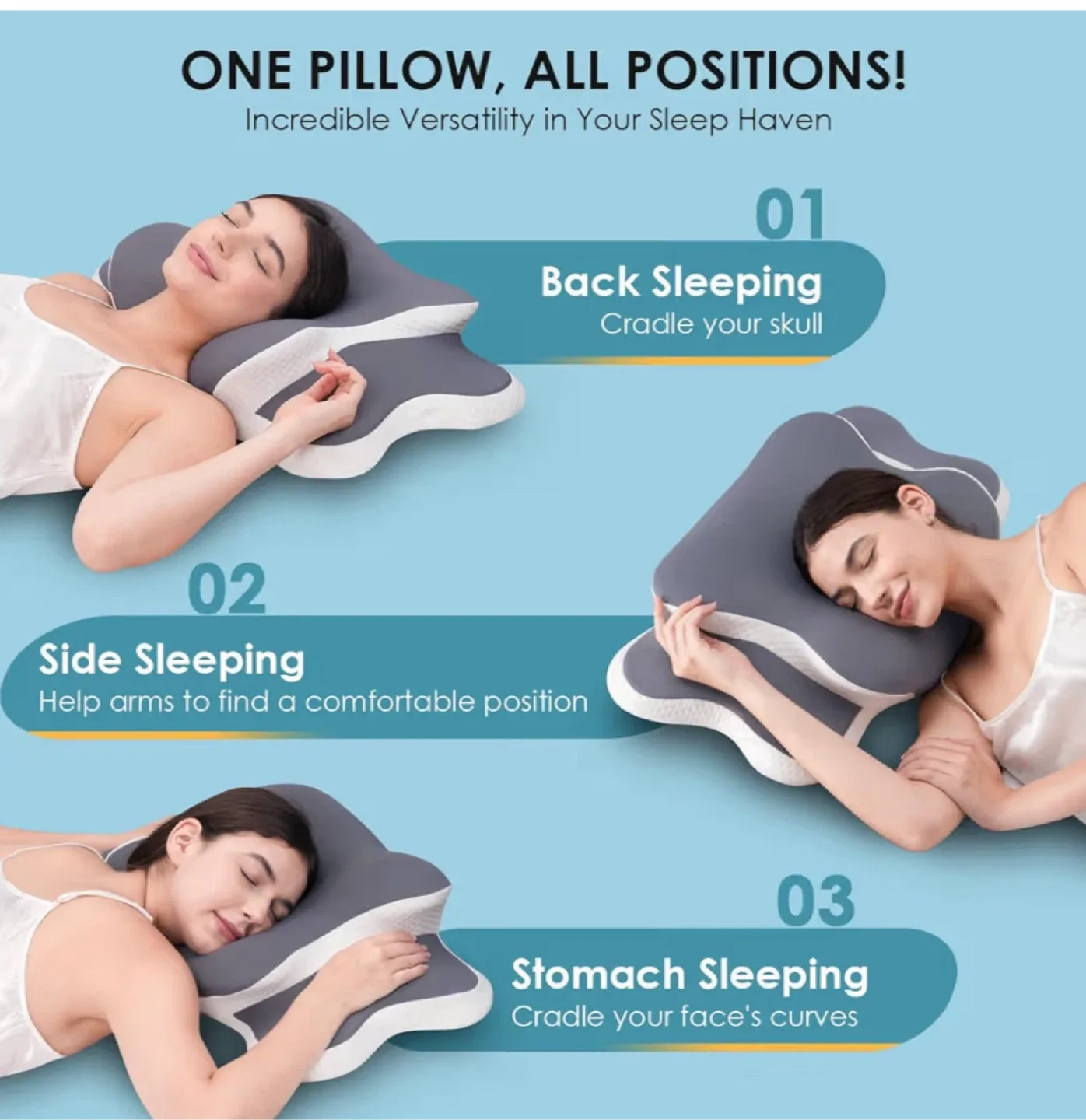 Cervical Ergonomic Versatile Sleep Pillow image indicator(2)
