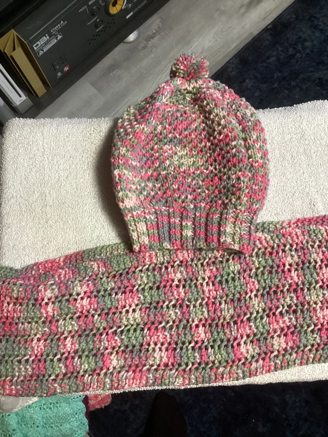 Handmade Knit Hat and Scarf Set