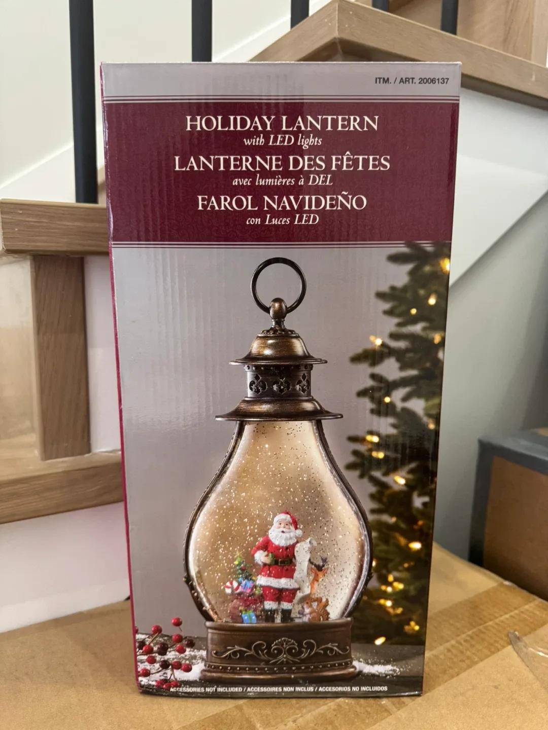 Holiday Lantern with LED lights