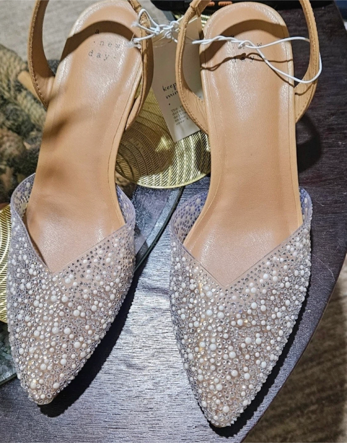 A New Day Embellished Slingback Heels - Size 9 - photo 4