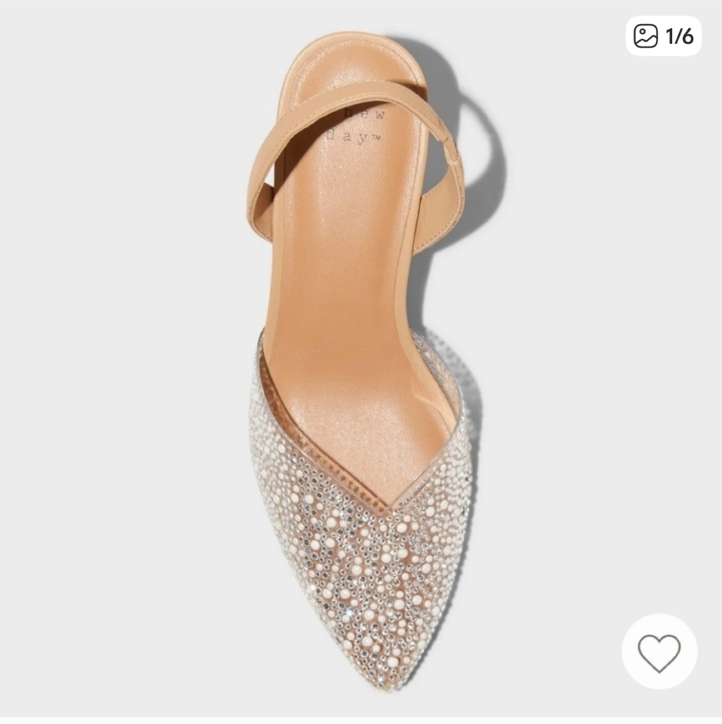 A New Day Embellished Slingback Heels - Size 9