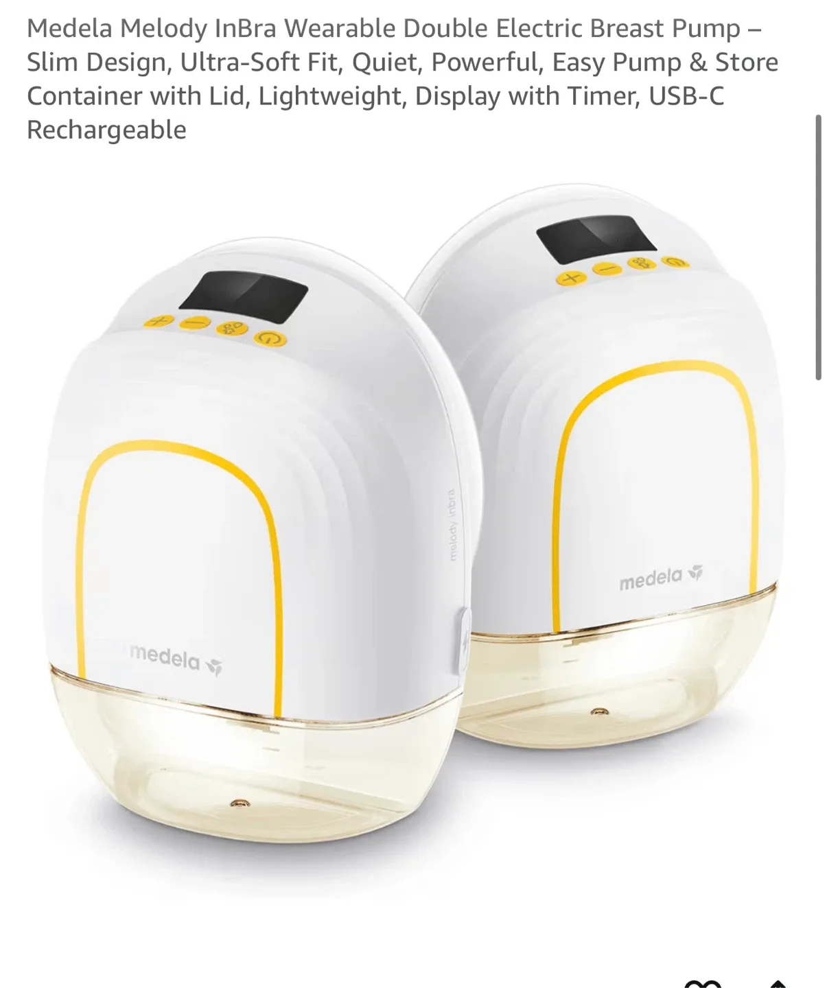 Medela Melody InBra Wearable Double Electric Breast Pump