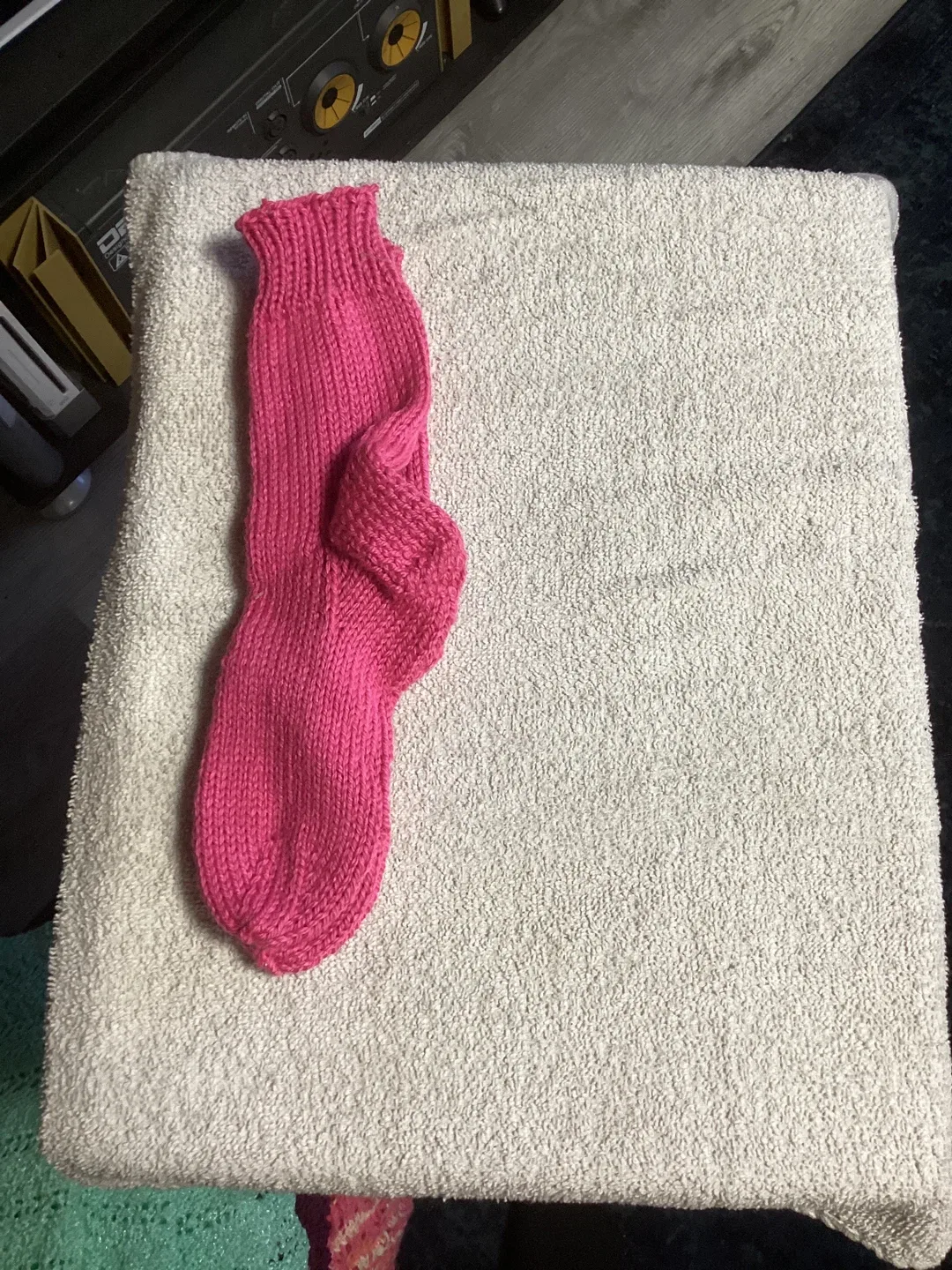 Hand-Knitted Pink Socks & Scarf Set image indicator(2)