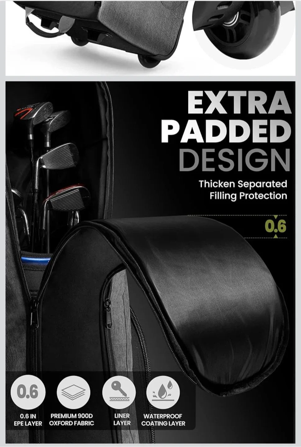 Outdoor Master Rolling Golf Travel Bag image indicator(5)