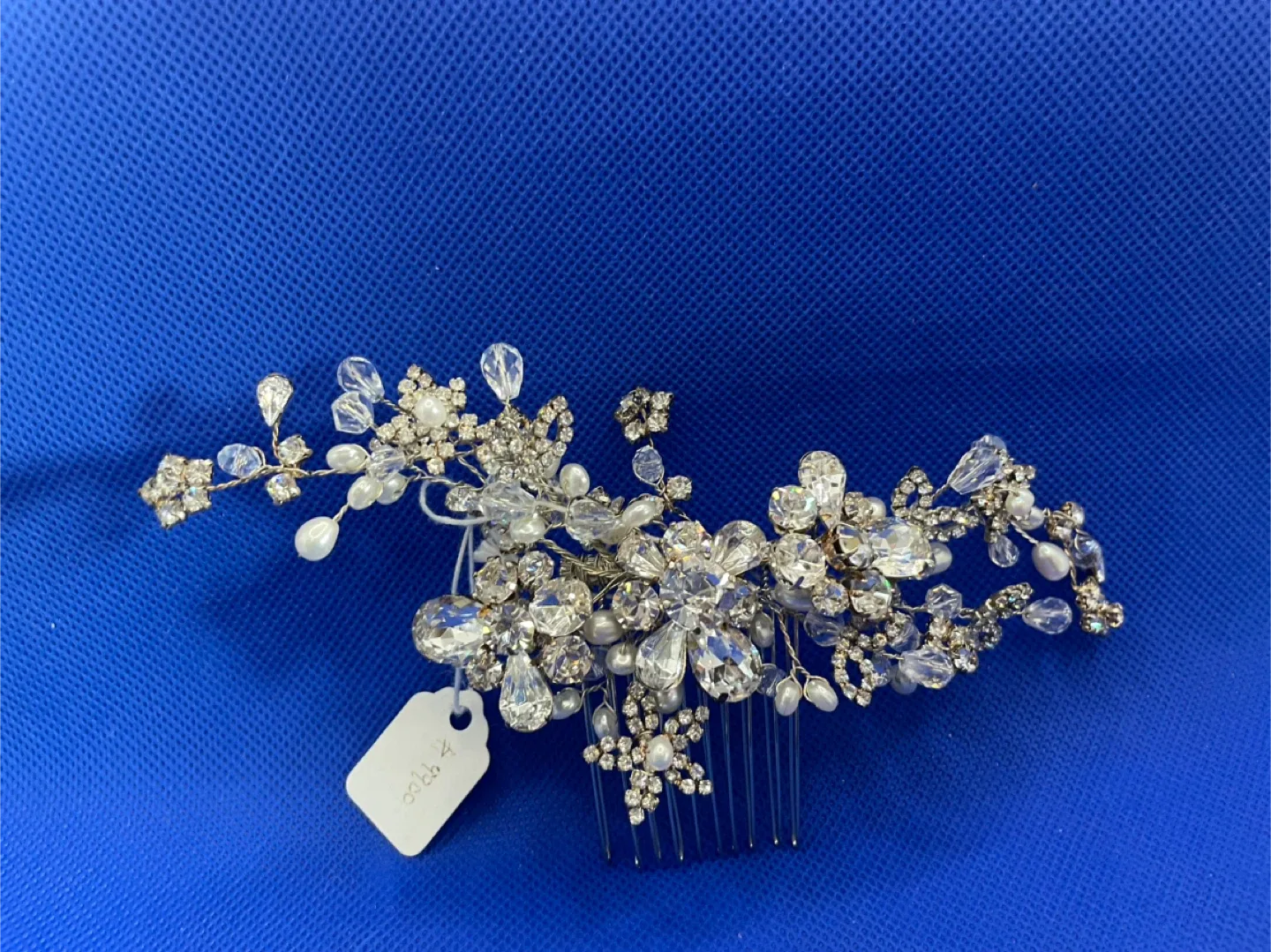 Crystal & Fresh Water Pearl Wedding Hair Comb image indicator(2)