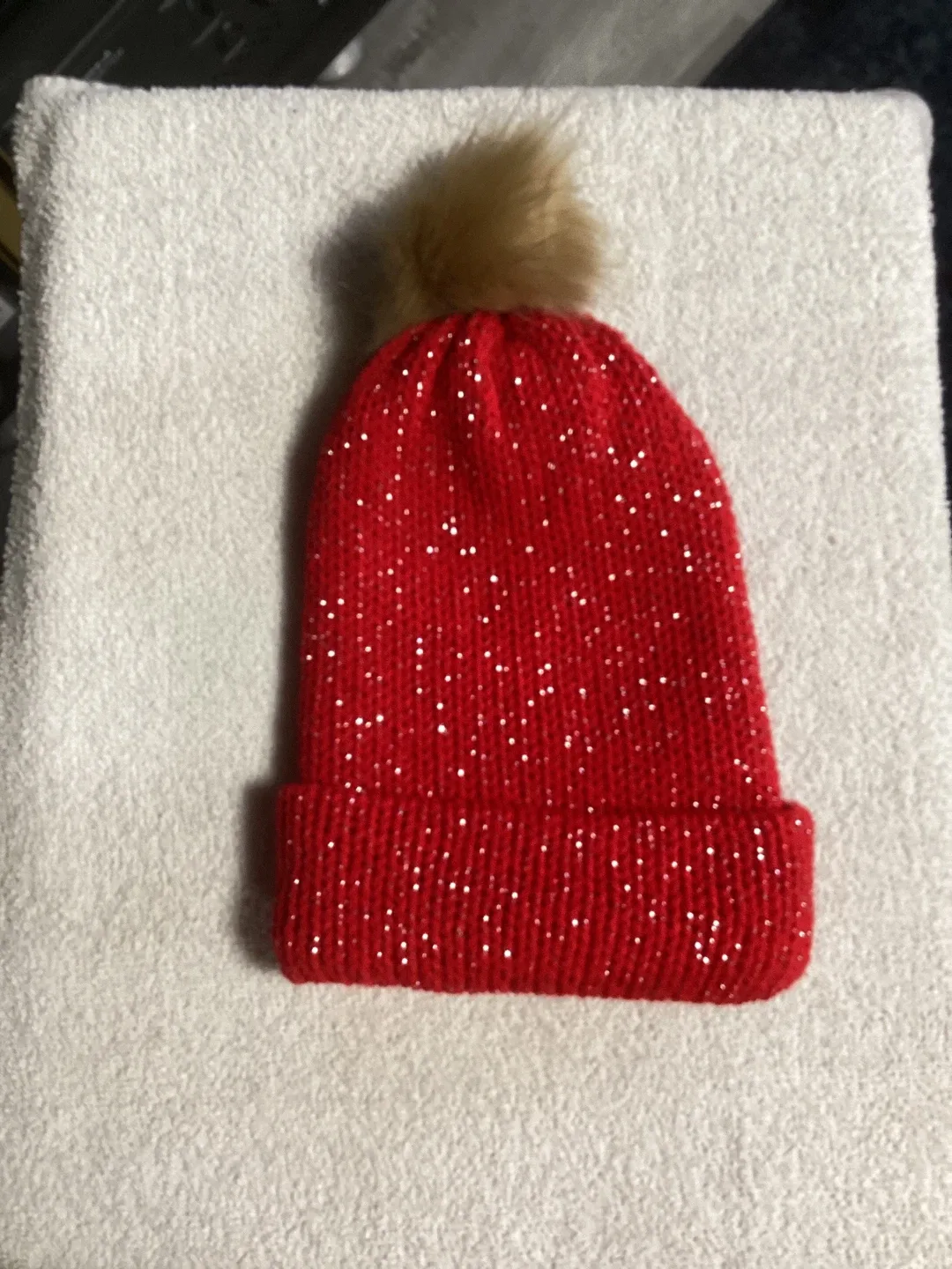 Red Knitted Hat, Scarf & Headband Set image indicator(2)