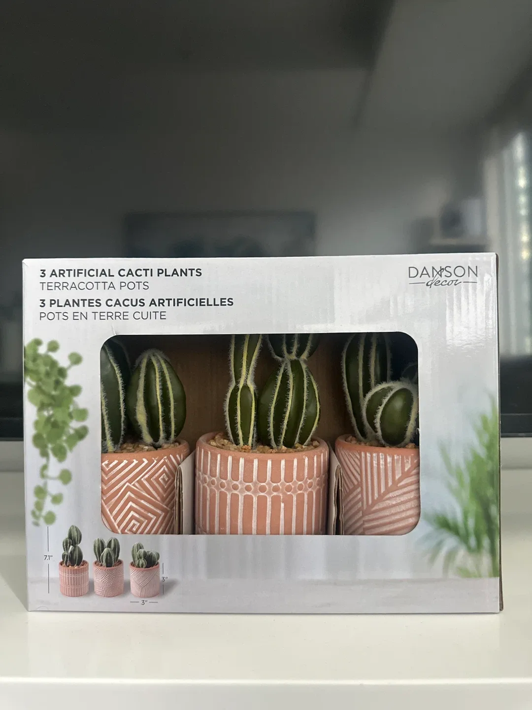 New Danson Decor 3 Artificial Cacti Plants - New in Box!