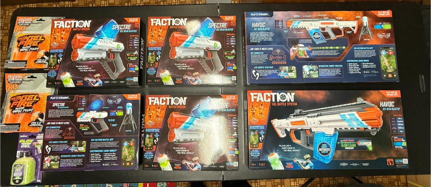 Faction Battle System Gel Bead Blaster 6 Blaster Sealed
