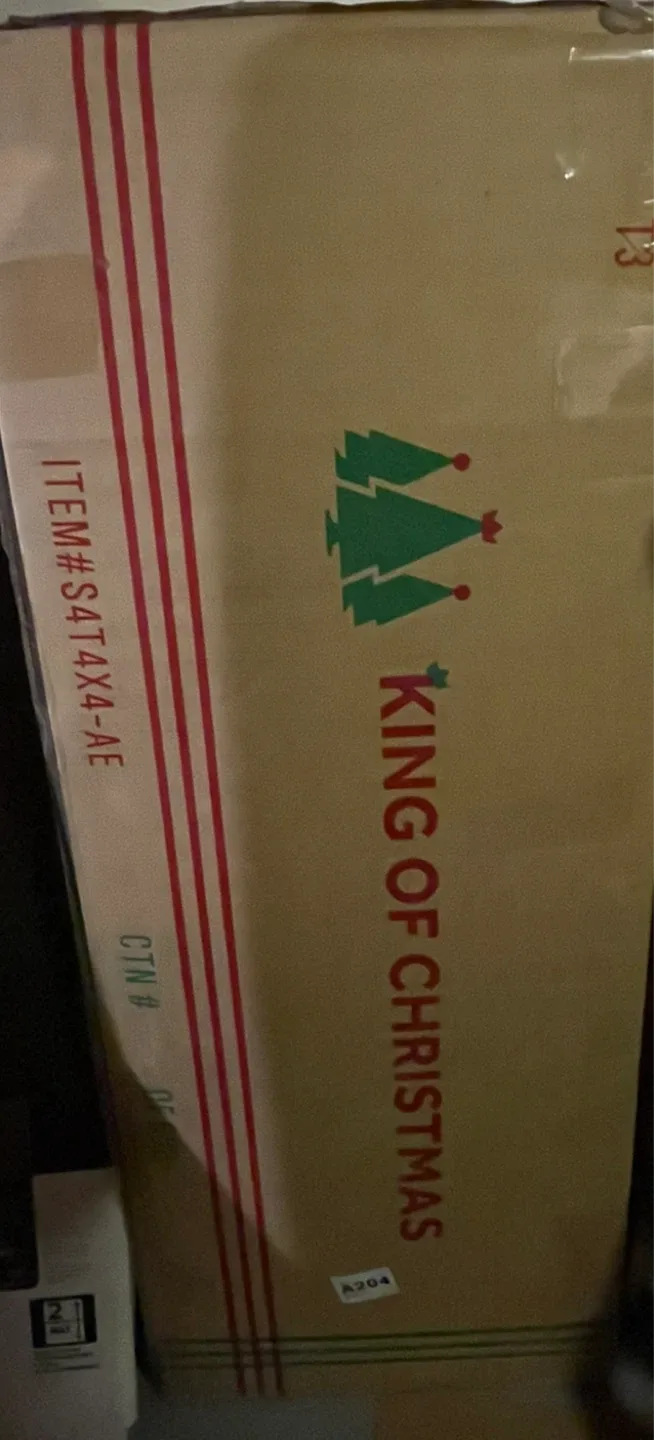 King of Christmas 7.5' King Flock Slim Tree Unlit image indicator(3)