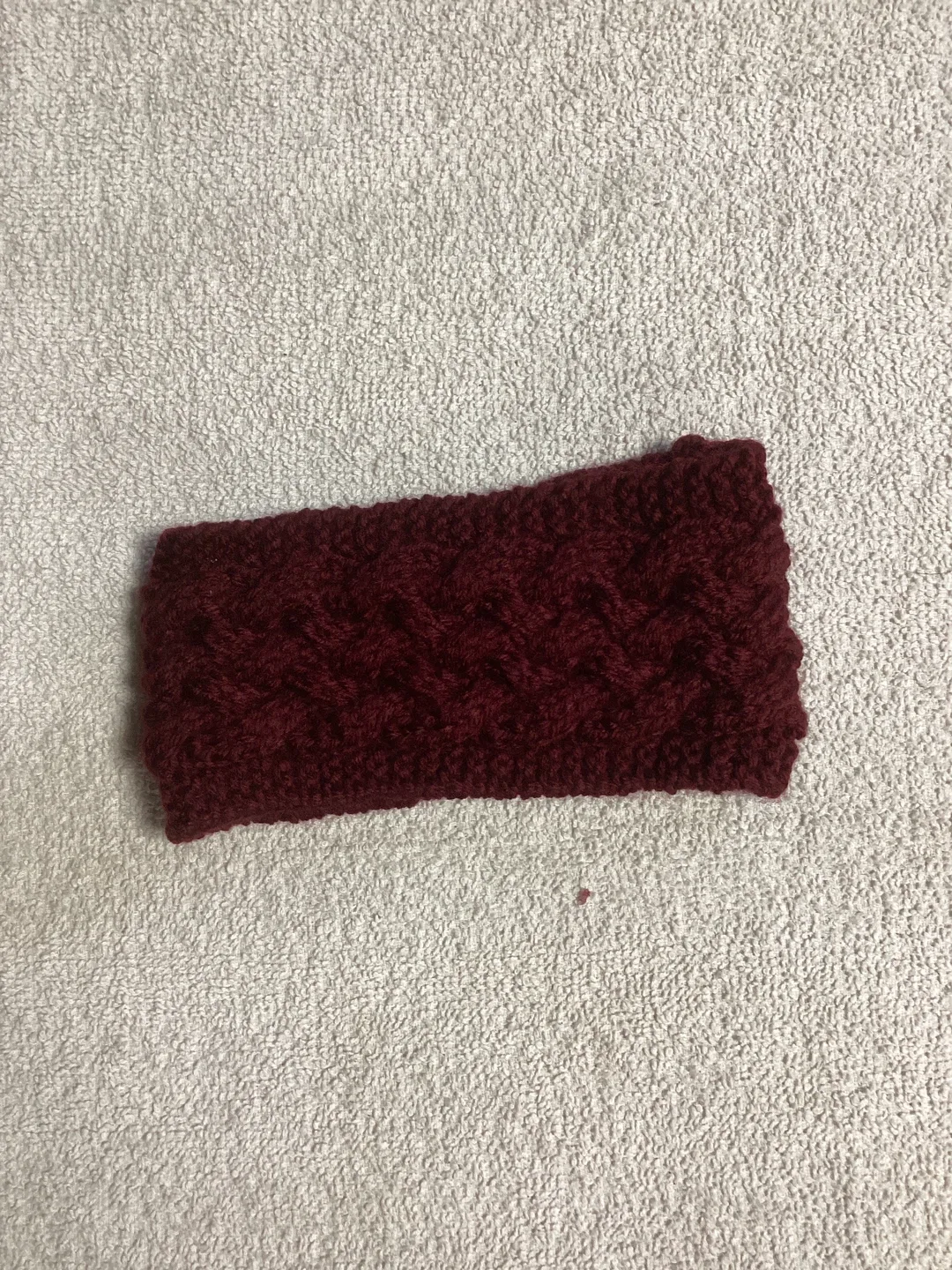 Burgundy Knitted Hat, Headband & Scarf Set image indicator(3)