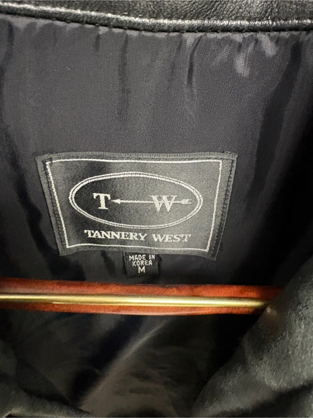 Tannery West Black Leather Jacket - Size M - photo 2