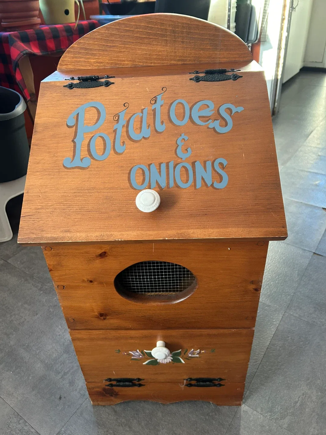 Wooden Potato & Onion Storage Bin