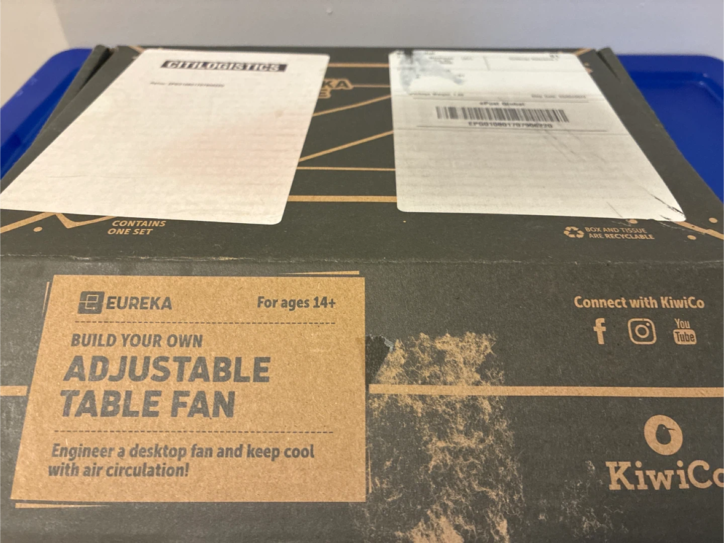 KiwiCo Eureka Adjustable Table Fan - New in Box - photo 3