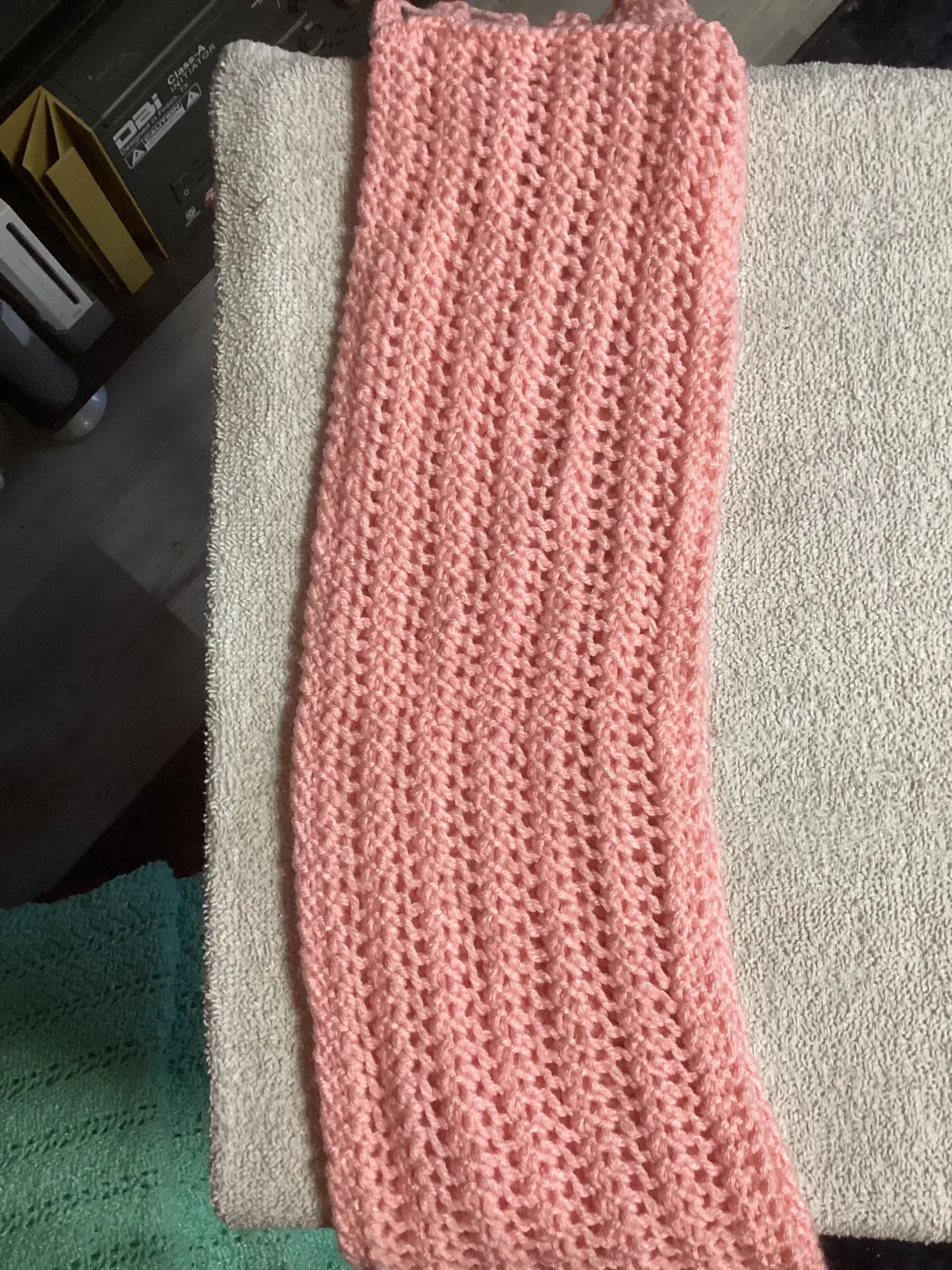Handmade Pink Knit Scarf