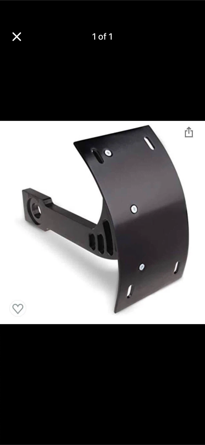 Motorcycle License Plate Bracket - Black
