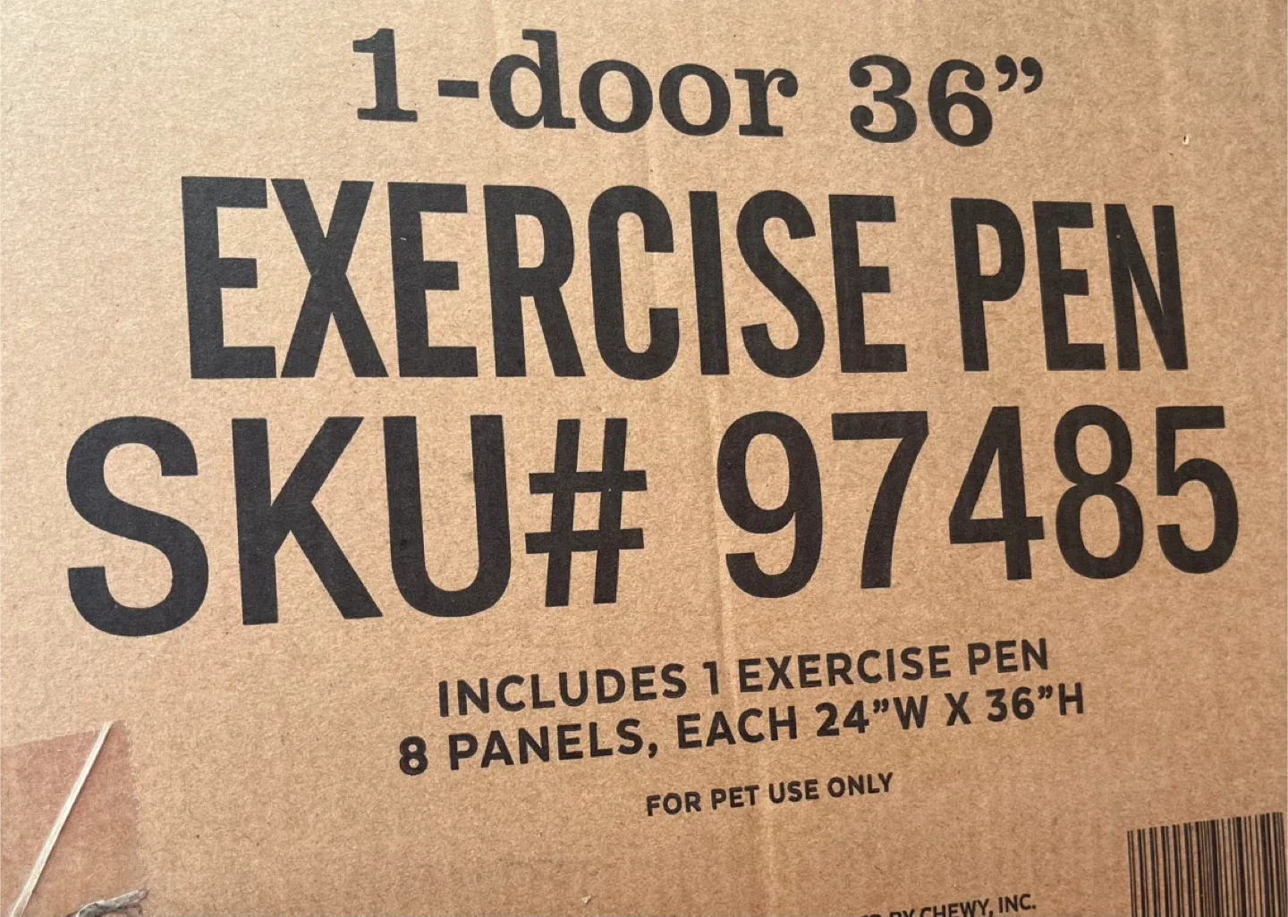 New 36" Black 1-Door Exercise Pen image indicator(2)