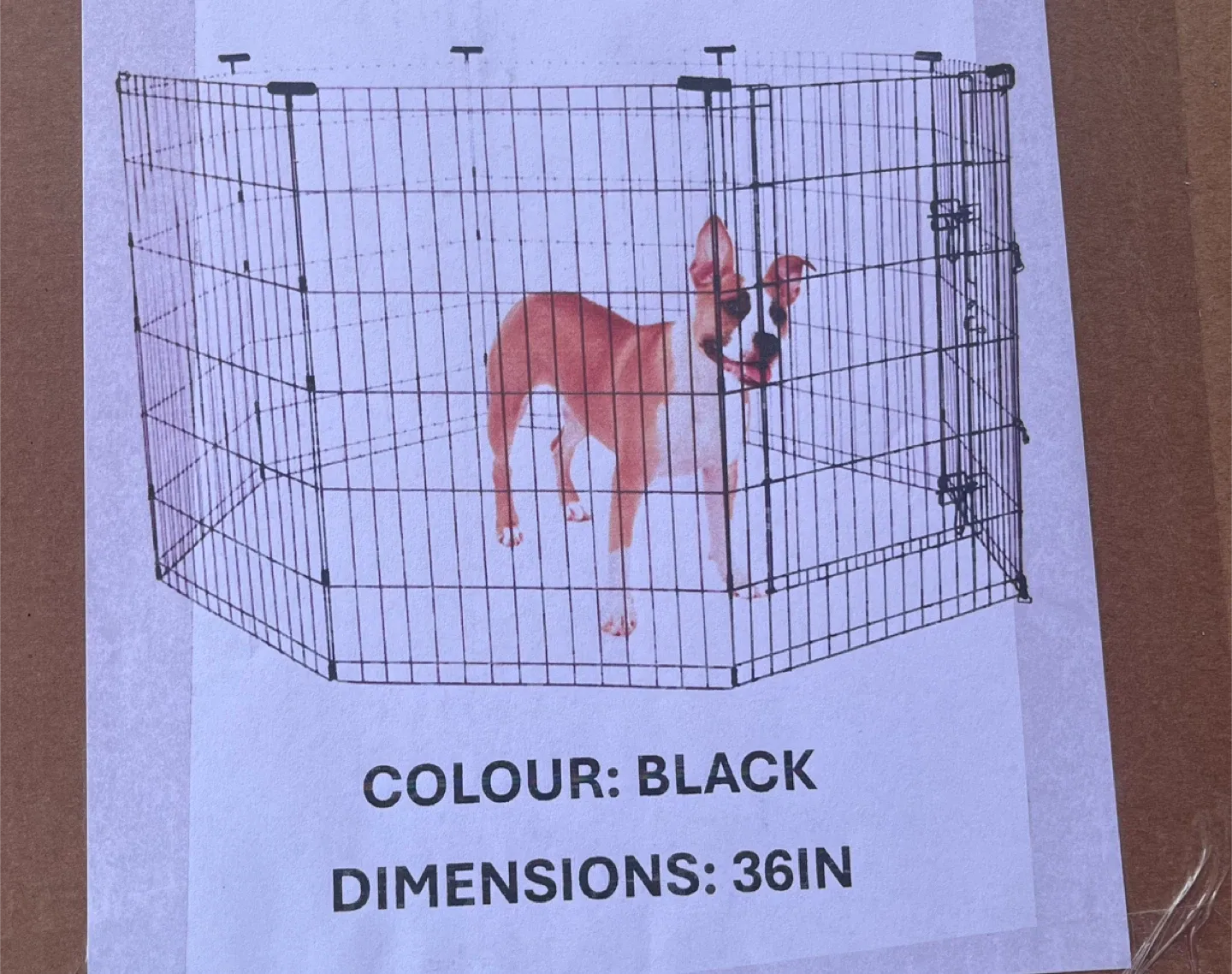 New 36" Black 1-Door Exercise Pen