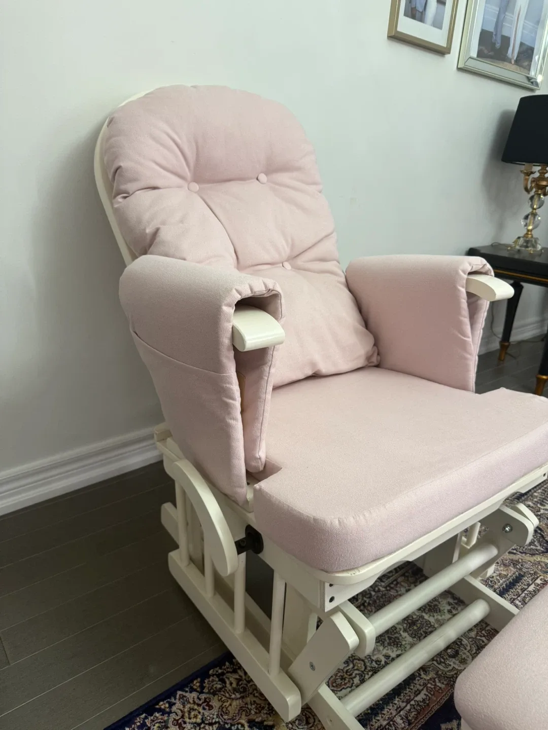 Nursing glider chair + ottoman set