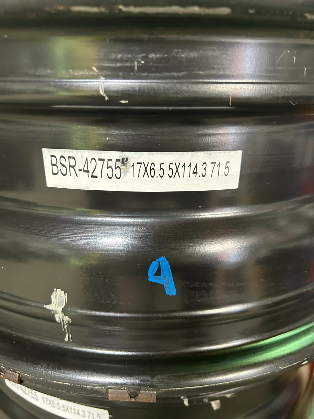 BSR-42755 Steel Rims 17X6.5 5X114.3 71.5