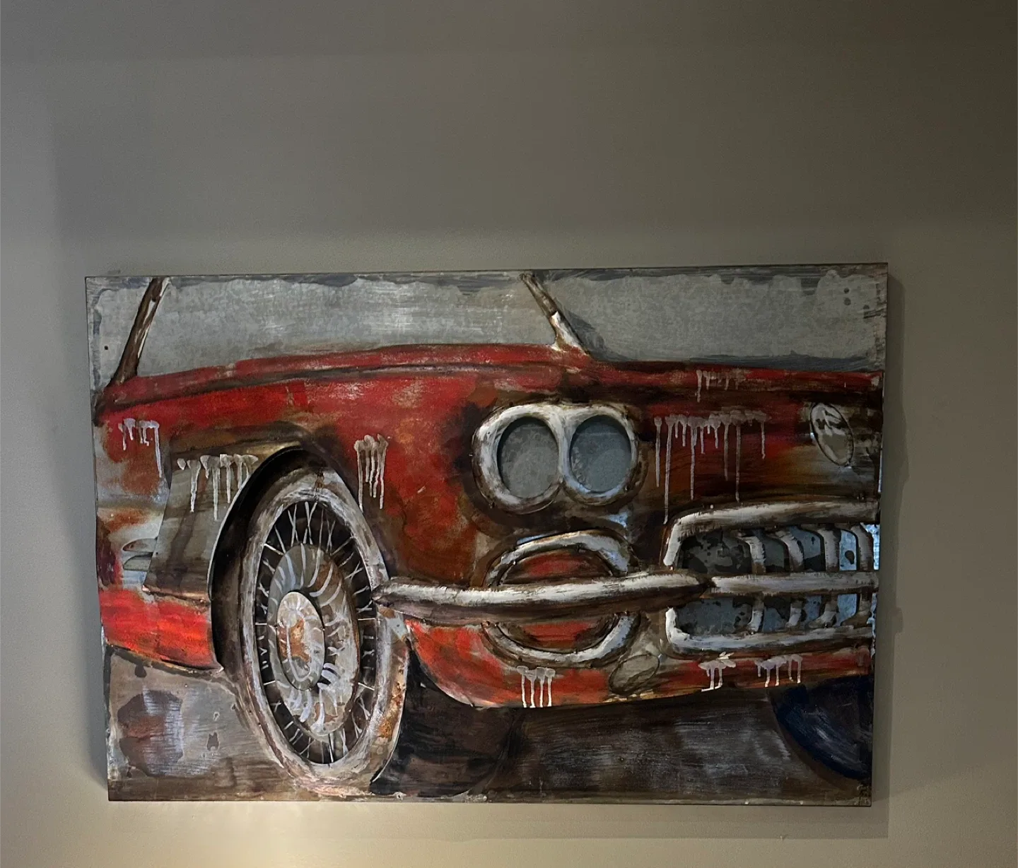 3D Vintage Car Wall Art