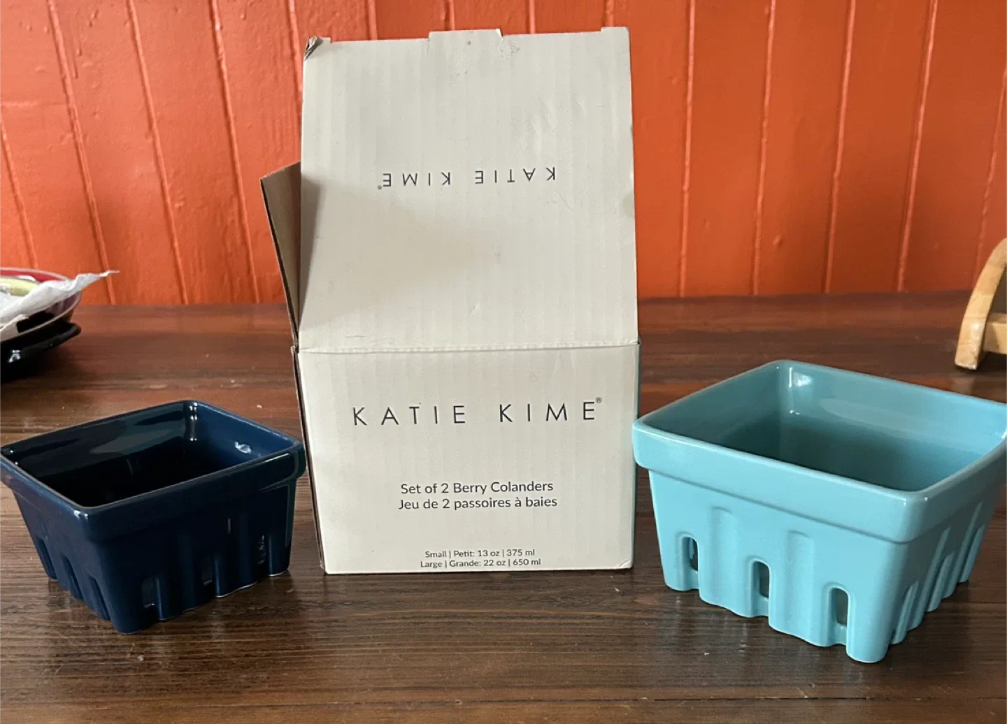 Katie Kime Set of 2 Berry Colanders