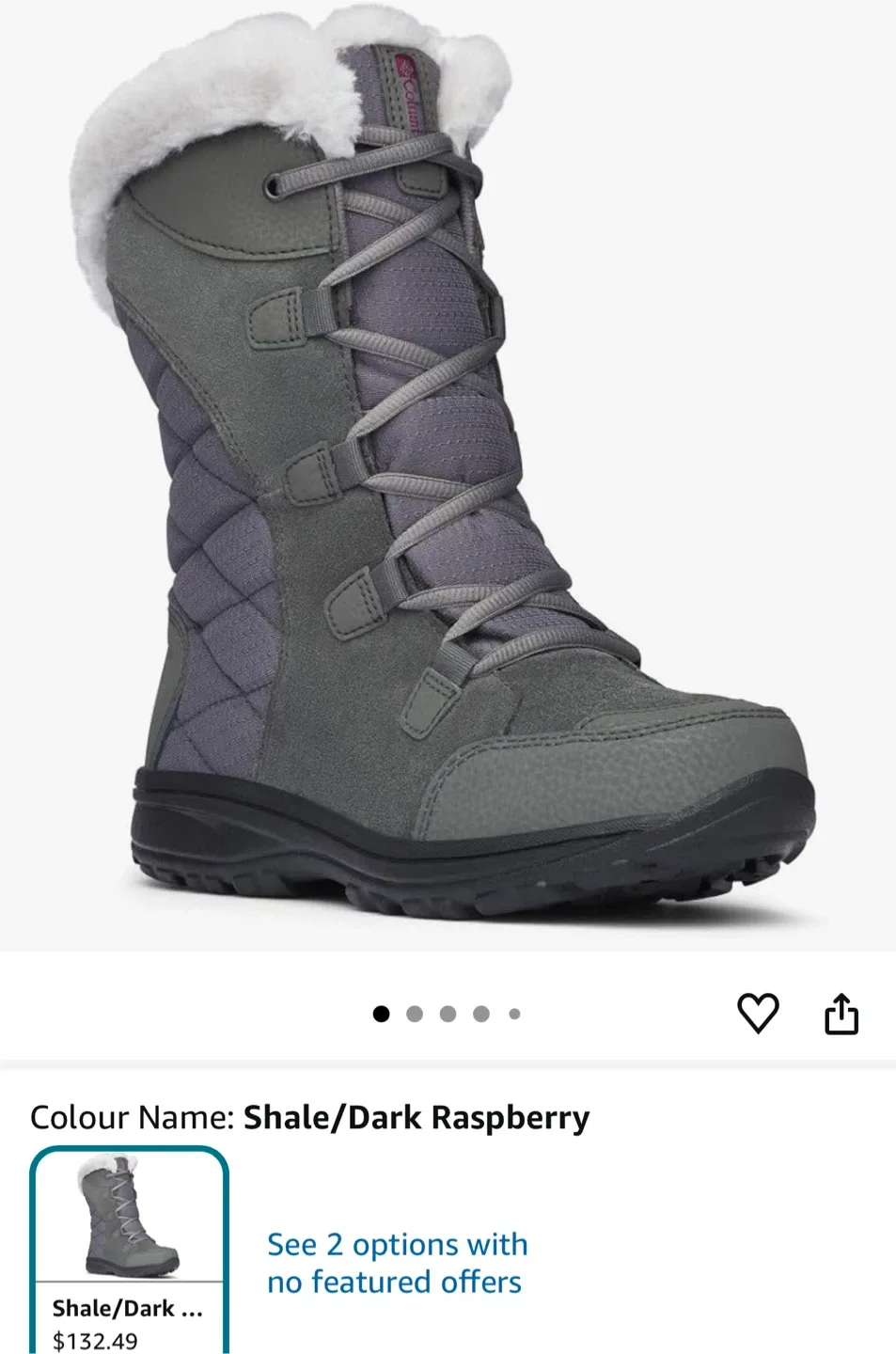 Columbia Women's Ice Maiden II  - Shale/Dark Raspberry image indicator(2)