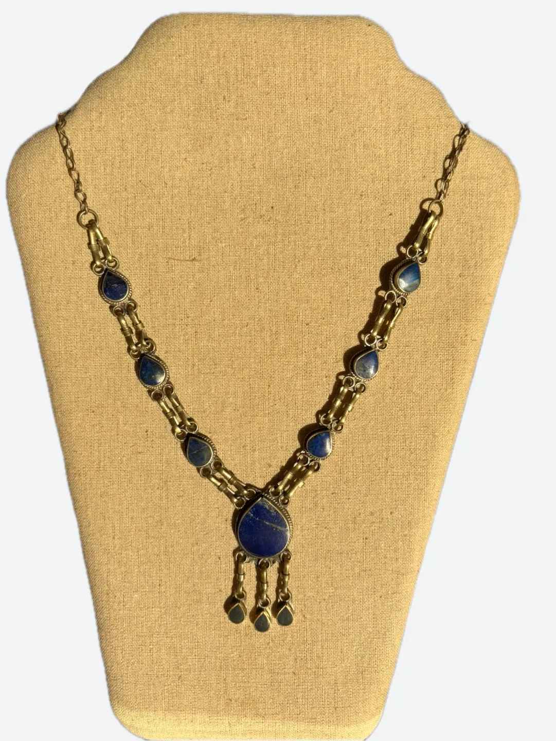 Vintage antique Blue Stone Necklace