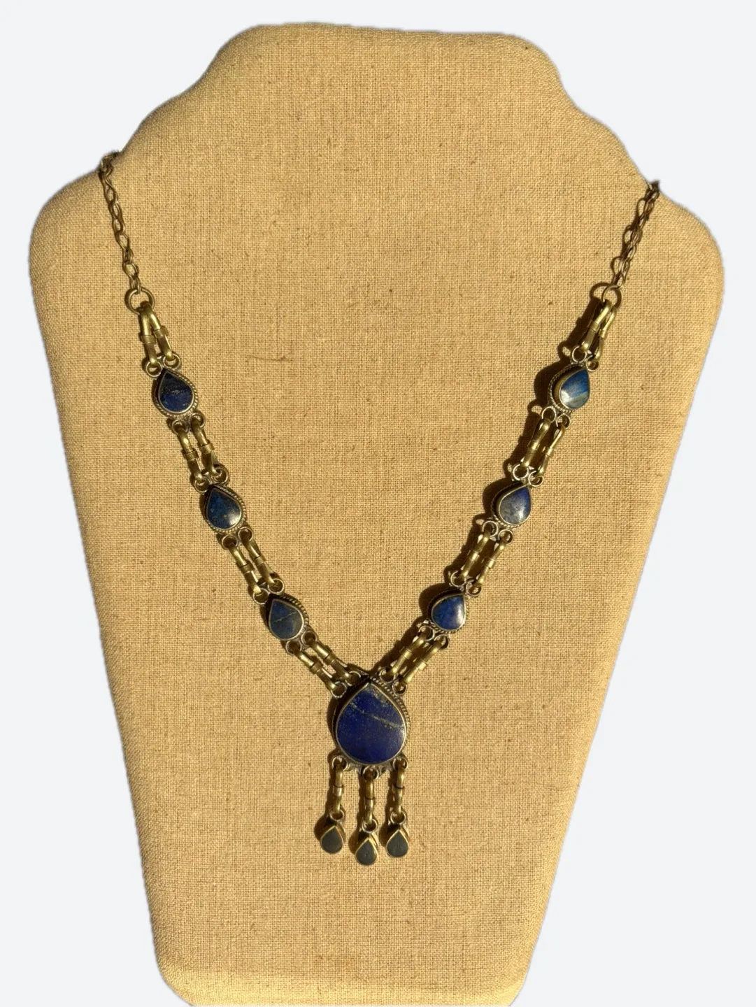 Vintage antique Blue Stone Necklace image indicator(2)
