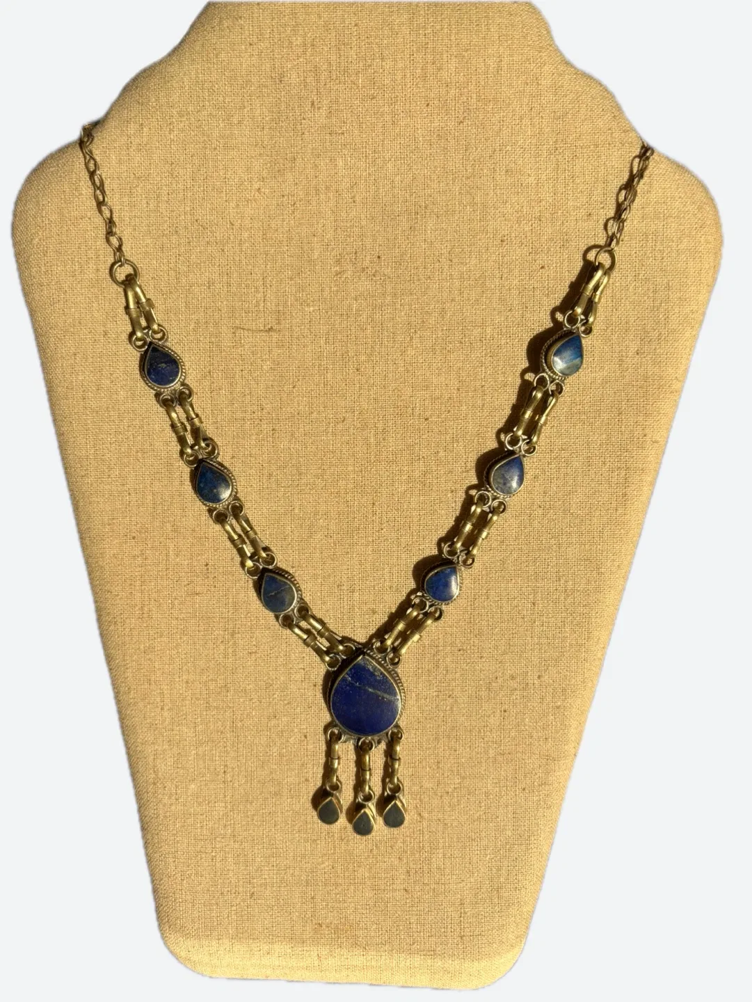 Vintage antique Blue Stone Necklace image indicator(3)