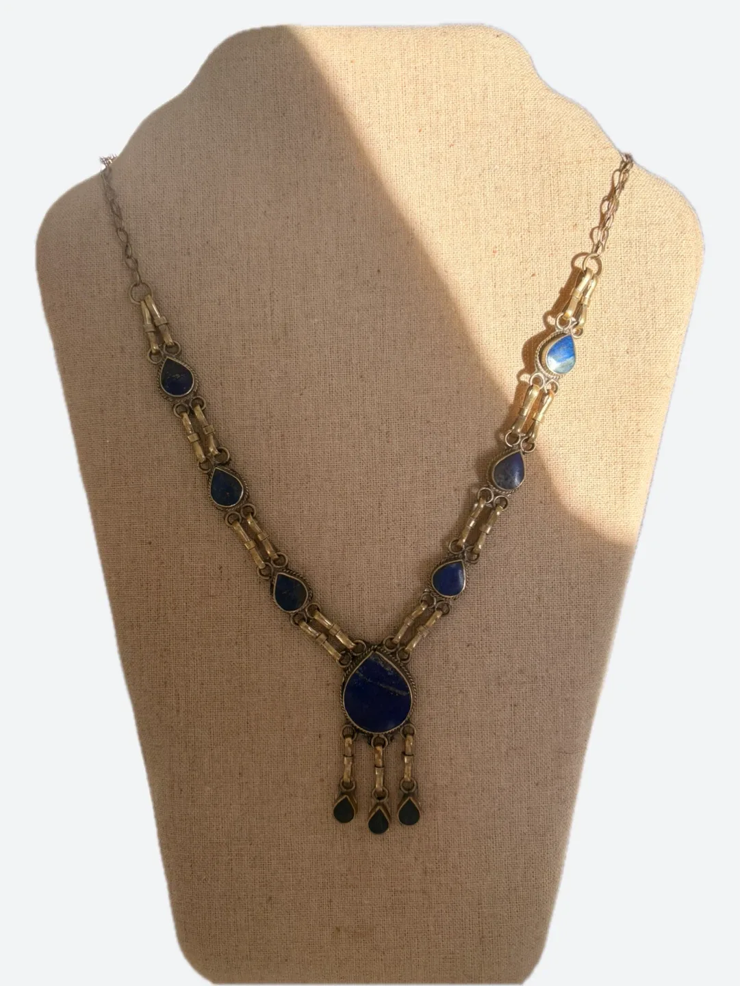 Vintage antique Blue Stone Necklace image indicator(4)