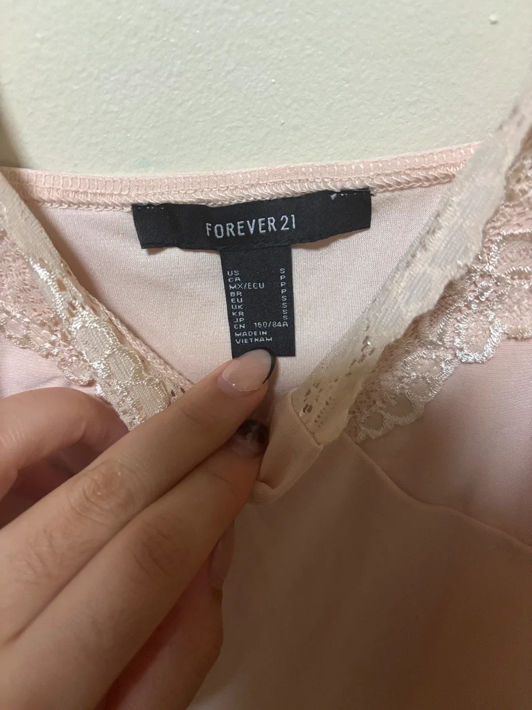 Forever 21 Pink Lace Bodysuit - Size S image indicator(2)