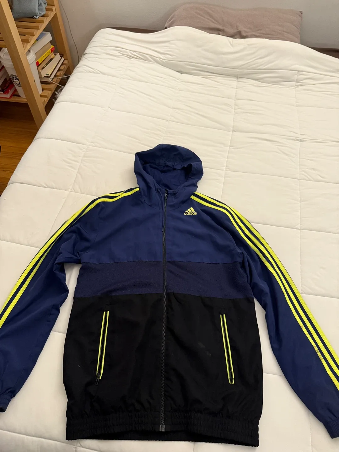 Adidas Blue & Black Windbreaker Jacket