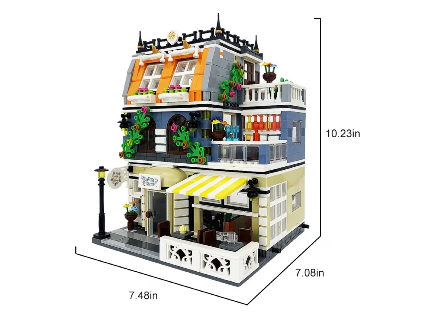 Garden Hotel Street View Building Blocks Set