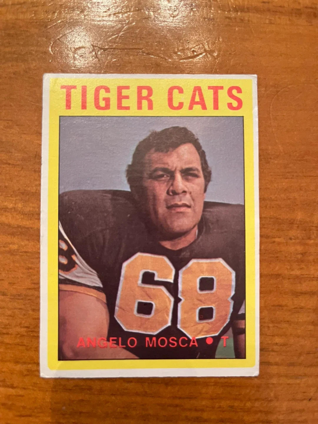 1972 O-PEE-CHEE CFL FOOTBALL CARD #7 ANGELO MOSCA