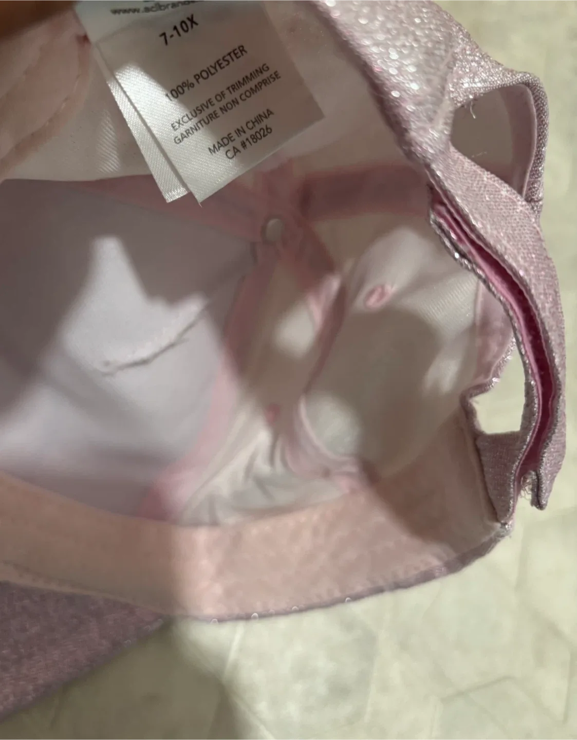 Care Bears Pink Glitter Hat (Size 7-10X)