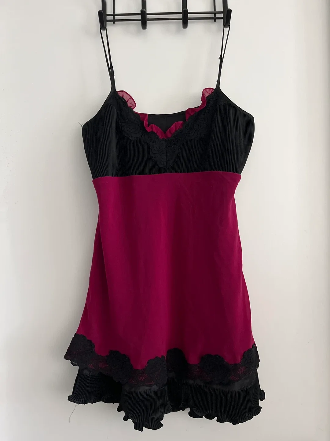 Burgundy & Black Lingerie Set