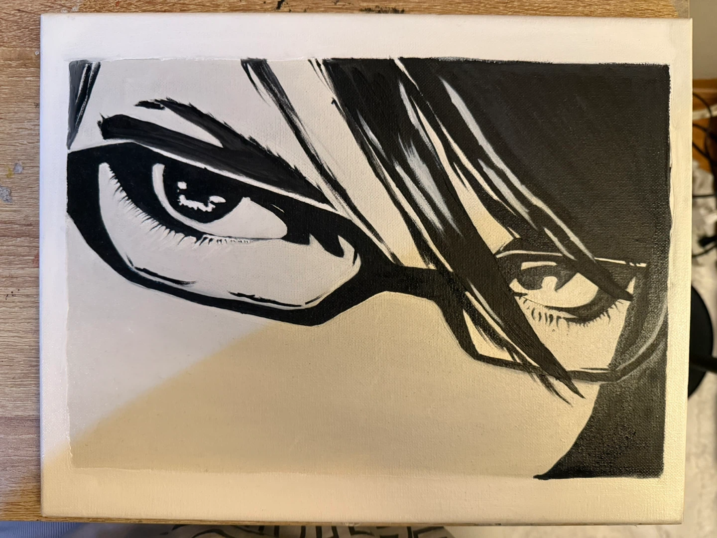 Hand painted oil painting: Bayonettas eyes