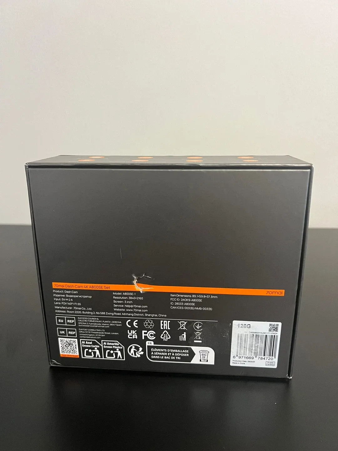 70mai Dash Cam 4K A800S-1 Set - New in Box