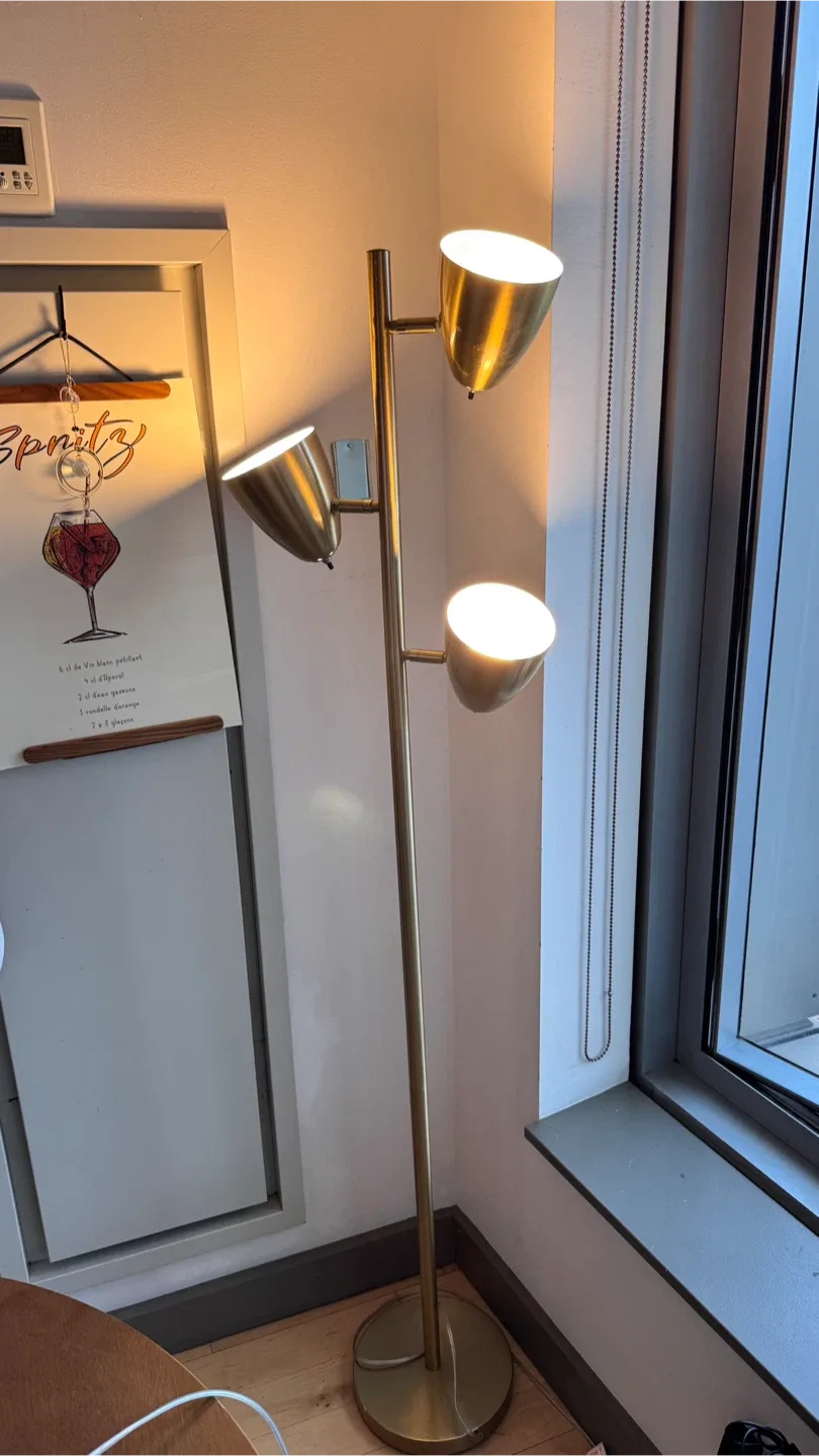 Brightech Jacob LED Standing Lamp - Brass