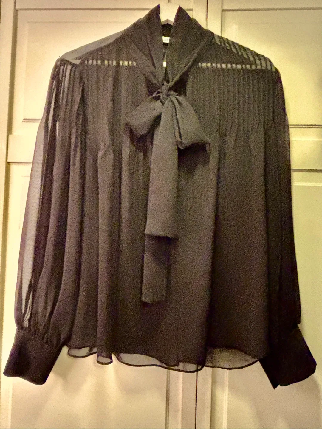Zara Black Sheer Blouse - Size L