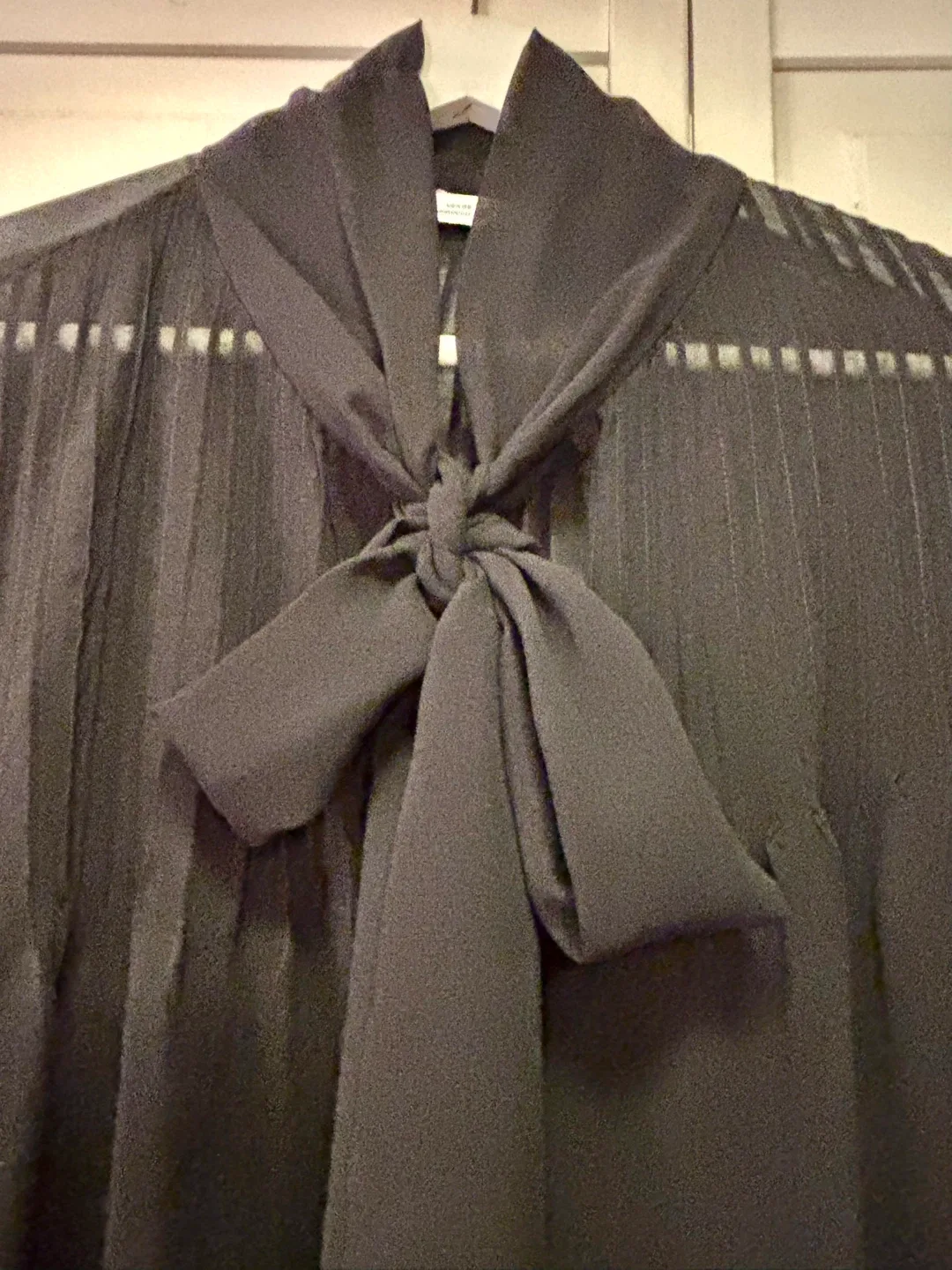 Zara Black Sheer Blouse - Size L image indicator(2)