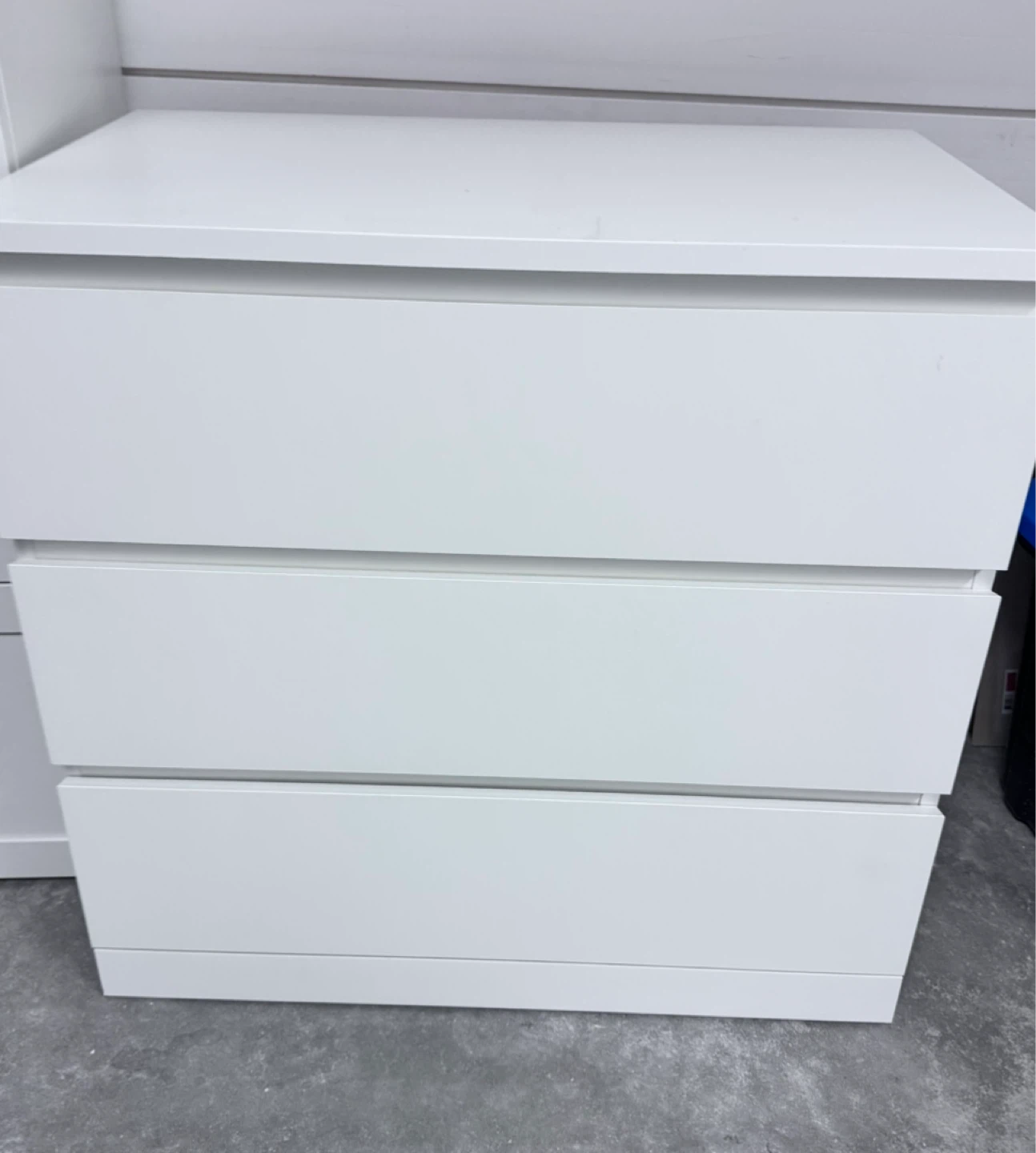 IKEA Malm White 3-Drawer Dresser - photo 2