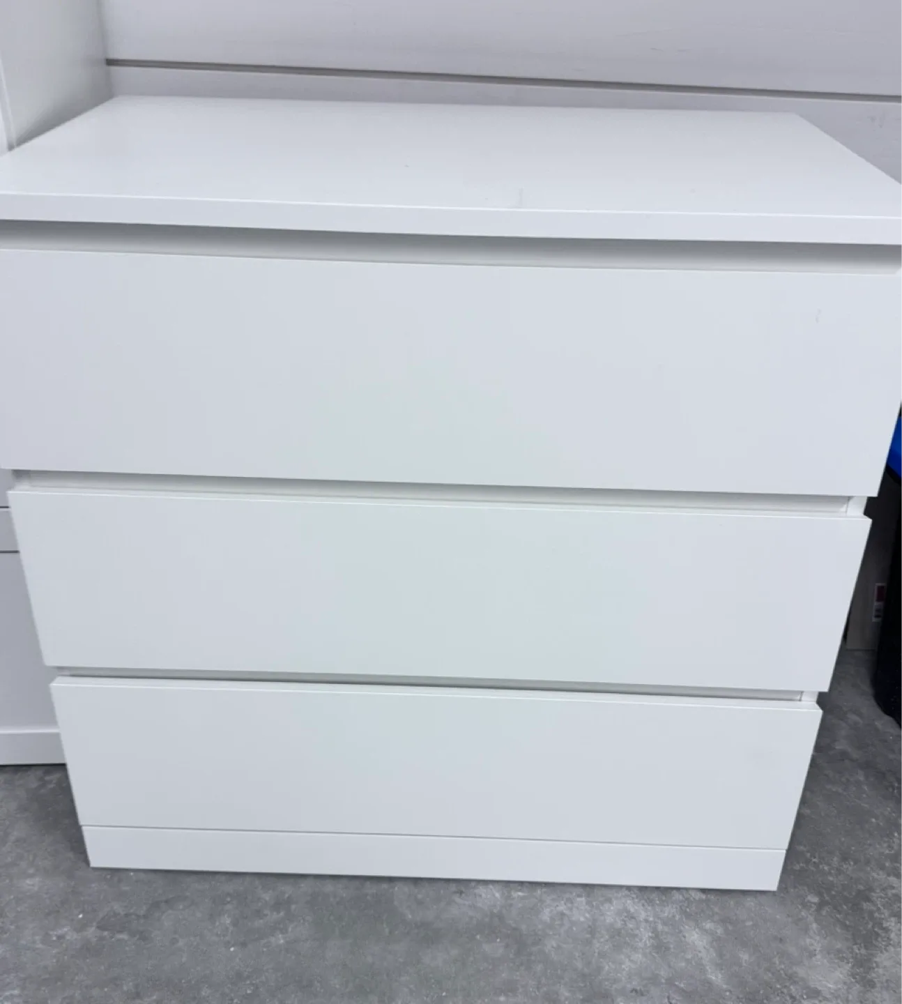 IKEA Malm White 3-Drawer Dresser image indicator(2)