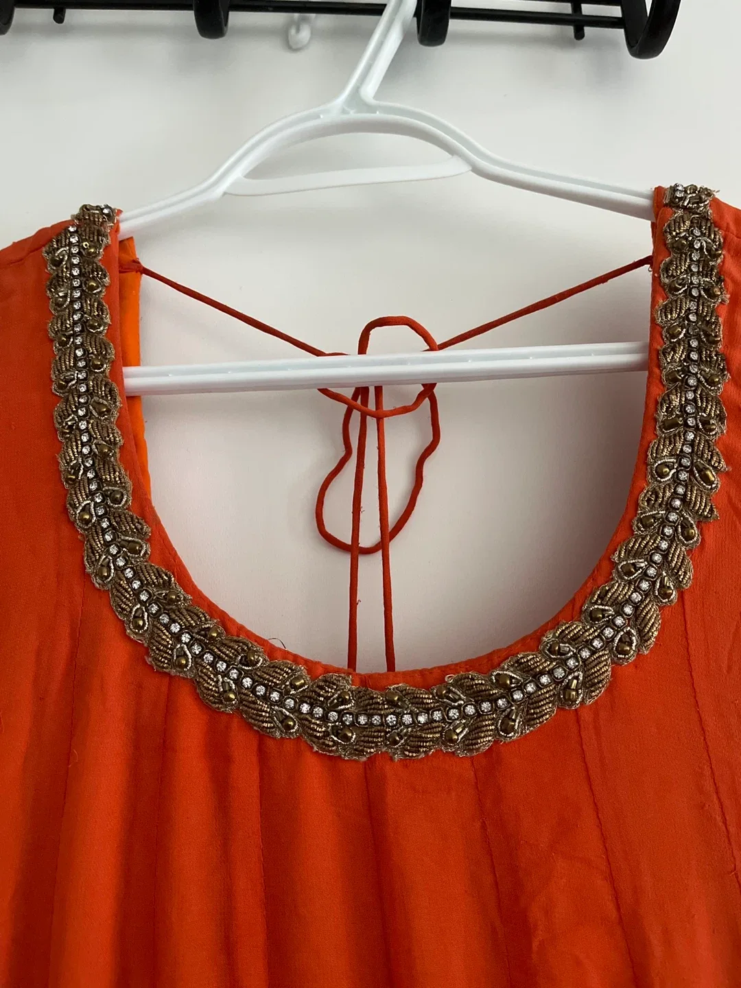 Orange & Gold Embroidered Dress image indicator(4)